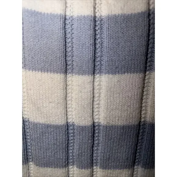 Hooked Up Women's Ruffled Sleeveless Sweater Size S XS Light Blue And White - Picture 9 of 12